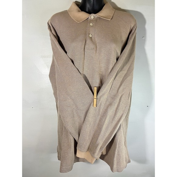 Chaps Ralph Lauren Men's Large Vintage Style Cream Polo Shirt Sport Golf Office - Picture 2 of 7